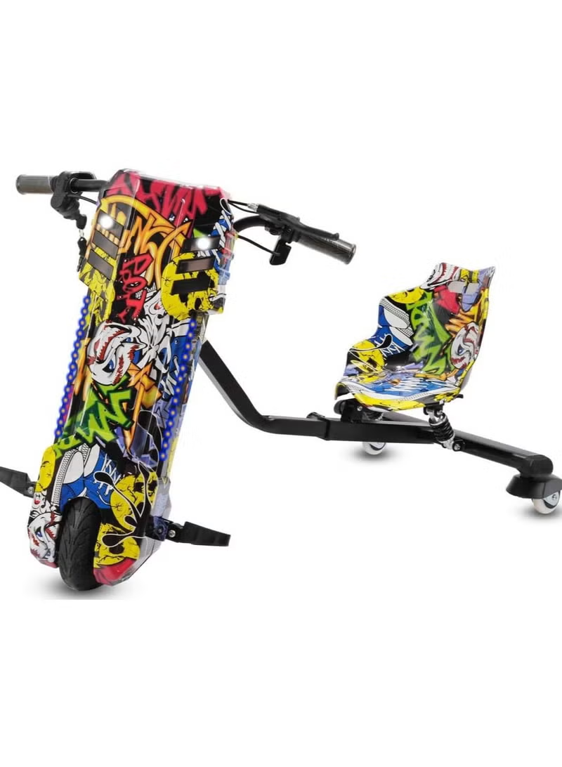 Electric Drifting Scooter With Bluetooth Music & Lights - Multi Color