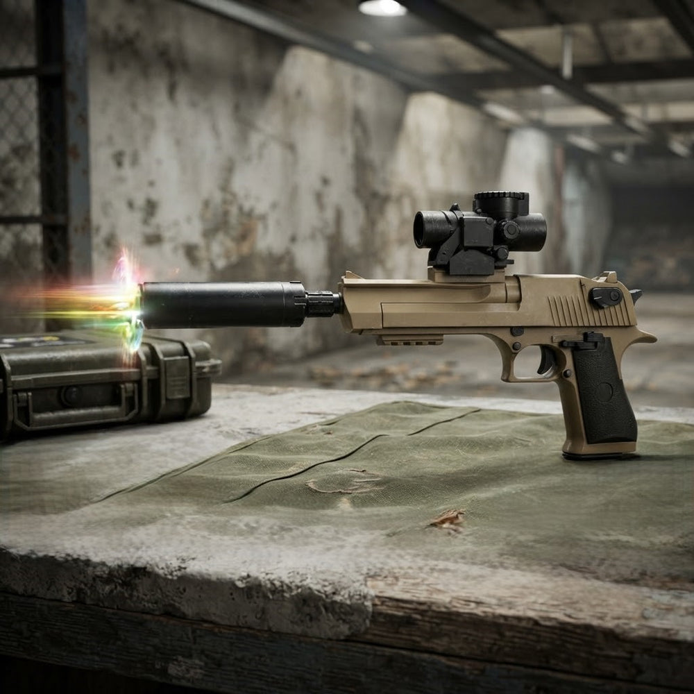 Electric Eagle Gel Blaster Glock With Light Muffler