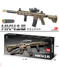 Electric HK416 Gel Blaster Shooting Rifle With Lights Muffler