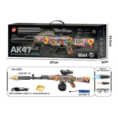 Electric Large Ak47 Gel Blaster Shooting Riffle