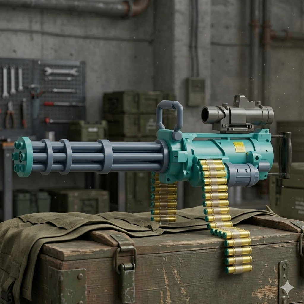 Electric Large M134 Gatling Soft Bullet Shooting Gun