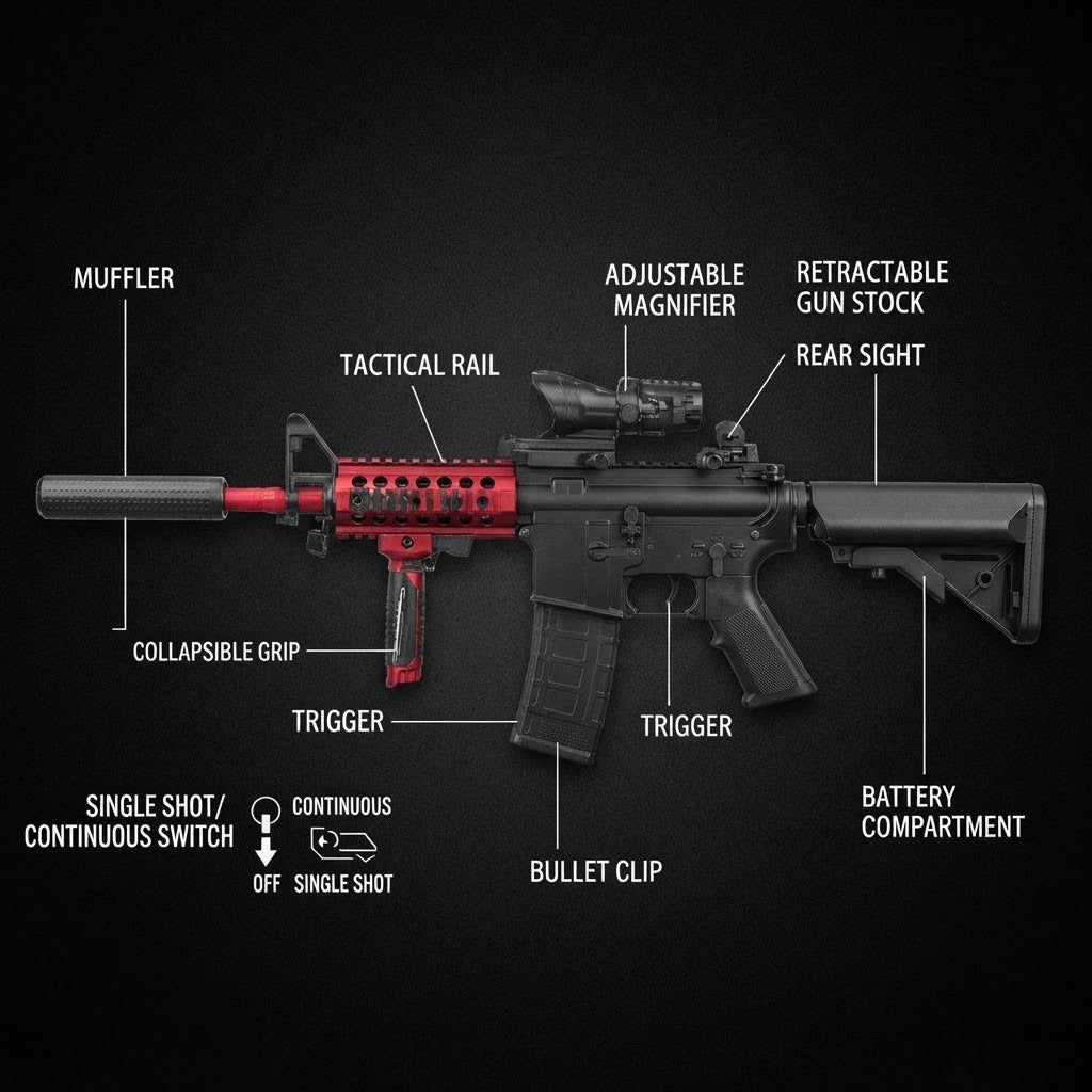 Electric M4A1 Gel Blaster Shooting Gun