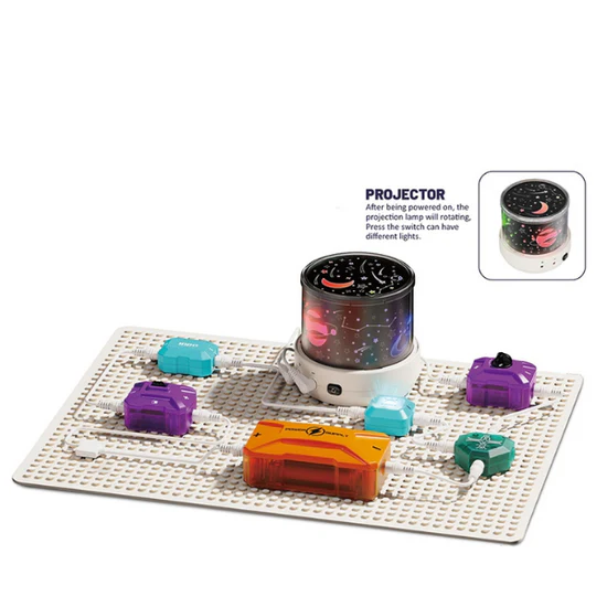 21Pcs Electric Projector Science Circuit Block