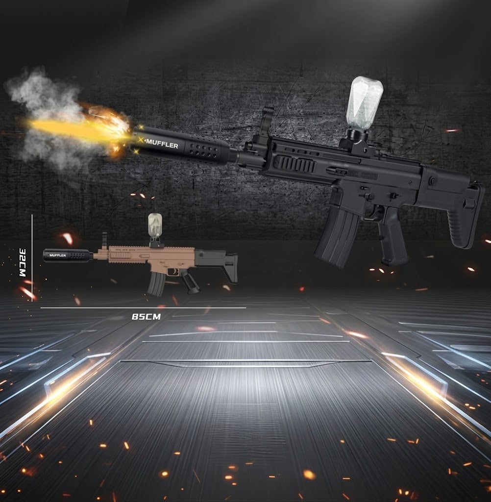 Electric Scarl Gel Blaster Gun With Smoke Muffler