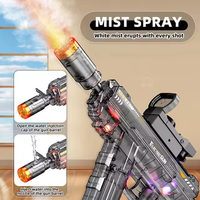 Electric UZI Spray Beat Burst Gun With Light Silencer
