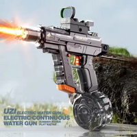 Electric UZI Water Shooting Gun With Light Silencer