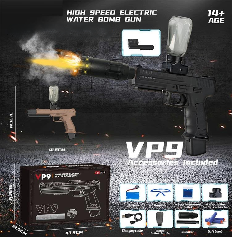 Electric VP9 Gel Blaster Gun - Nylon Version