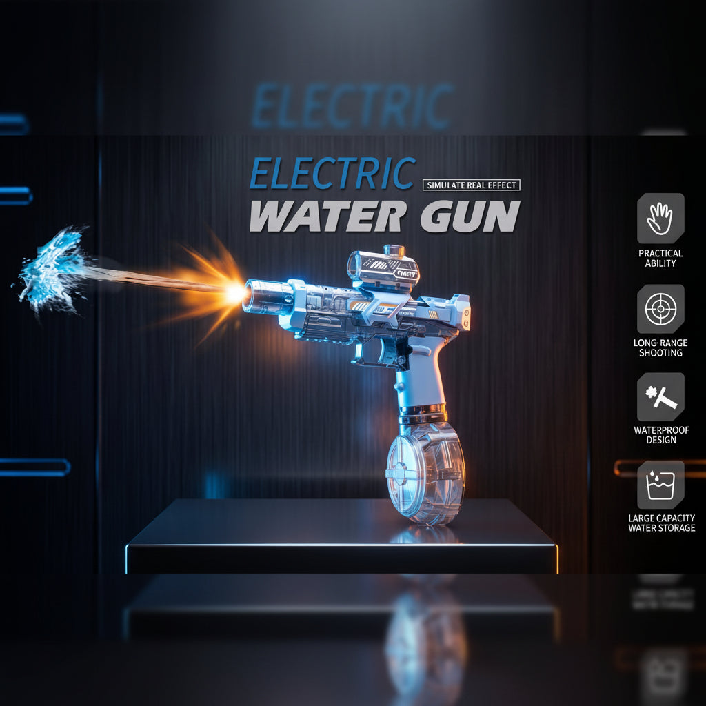 Electric Water Shooting Gun With Lights
