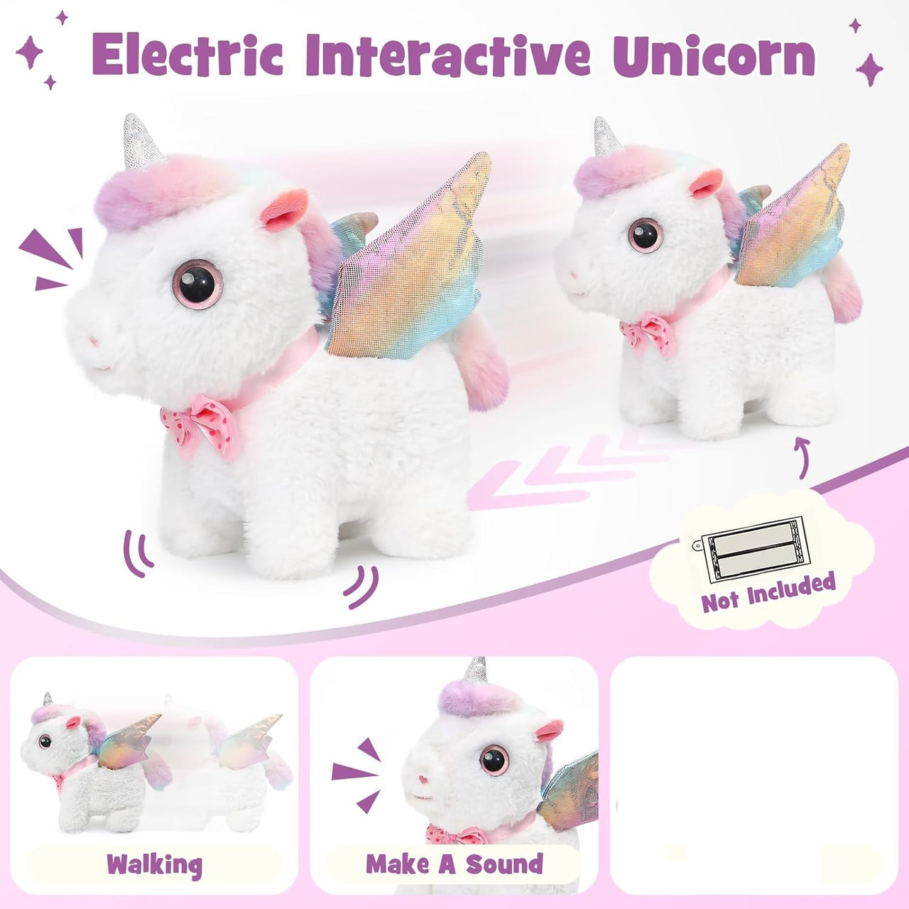 Cute Walking Plush Unicorn With Sound