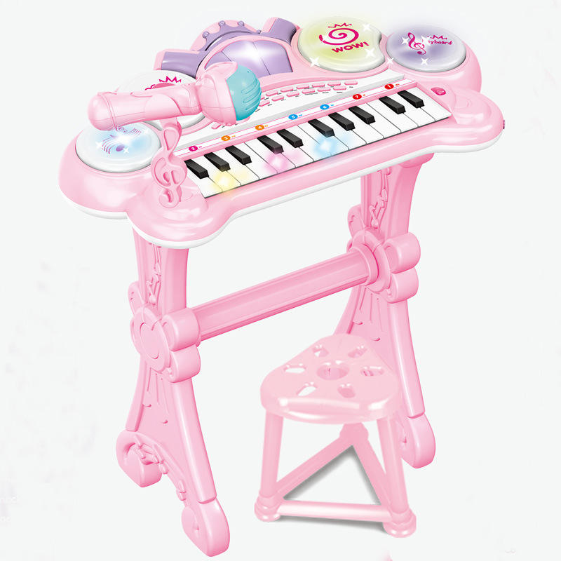 Electronic Keyboard Piano & Musical Drum With Stool