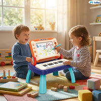 2in1 Kids Electronic Organ Piano & Drawing Board
