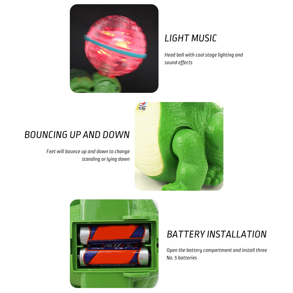 Light & Musical Stunt Dinosaur With Crystal Ball