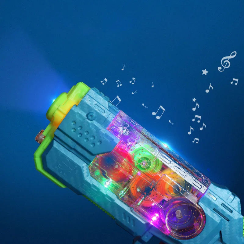 Transparent Gear Projection Shooting Gun With Light & Sound
