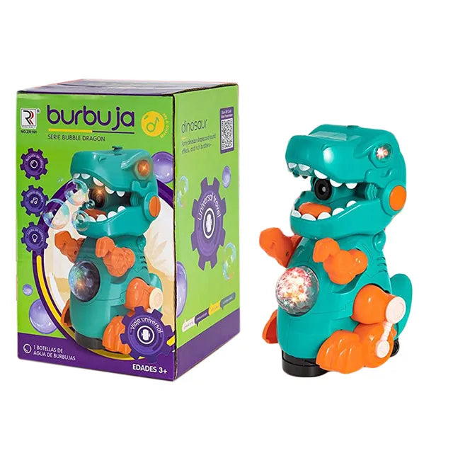 Electric Dinosaur Colorful Bubble Machine With Music