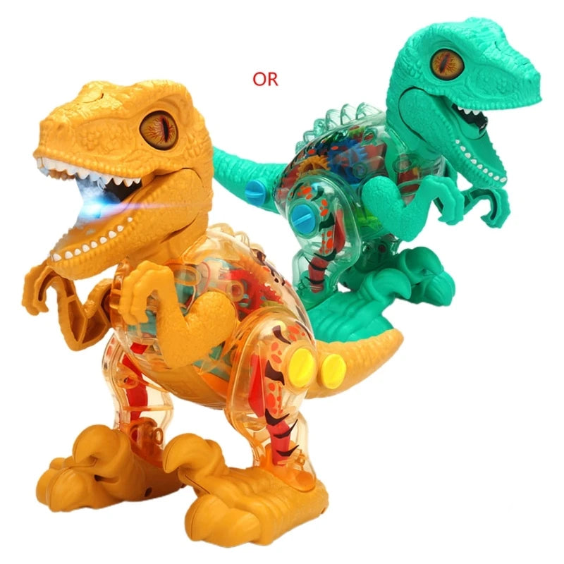 Mist Spraying Transparent Gear Dinosaur