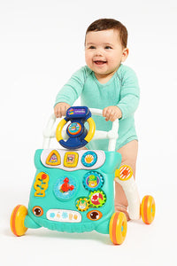 Multi-functional Baby Activity Musical Walker With Light - Green