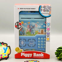 Kids Fingerprint & Swipe Card Unlock Piggy Bank - Blue