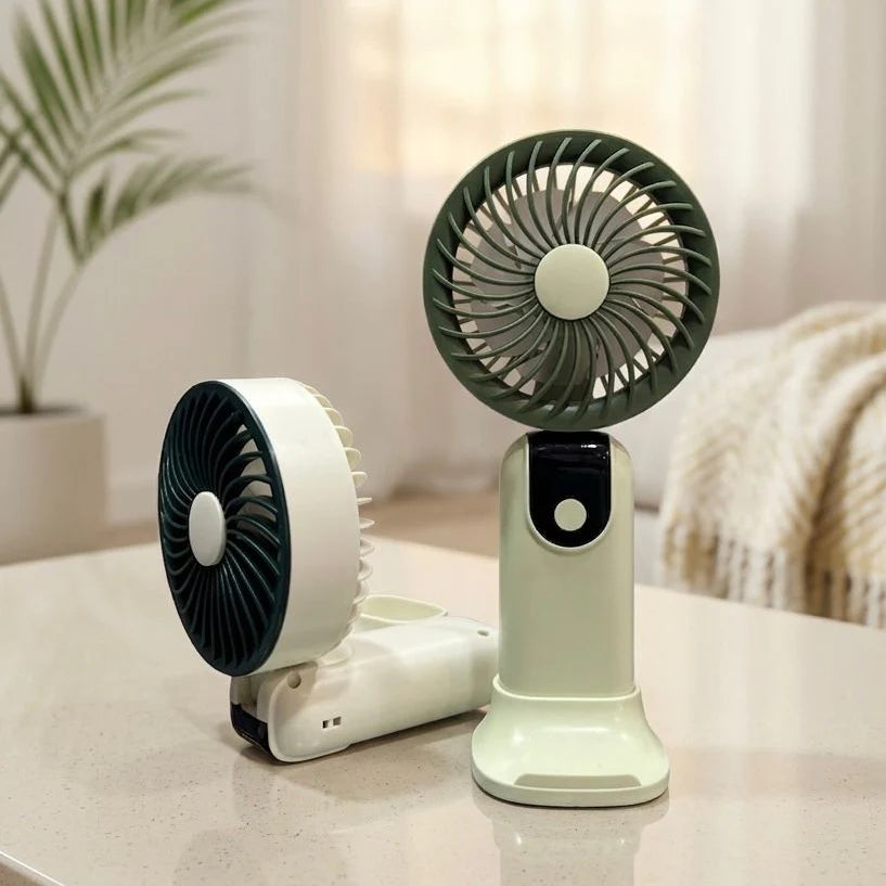 Rechargeable Five Speed Digital Display Fan - Without Box & USB