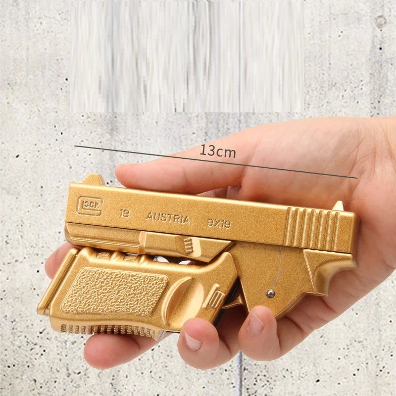Mini Alloy Foldable Manual Target Gun With Soft Pellets