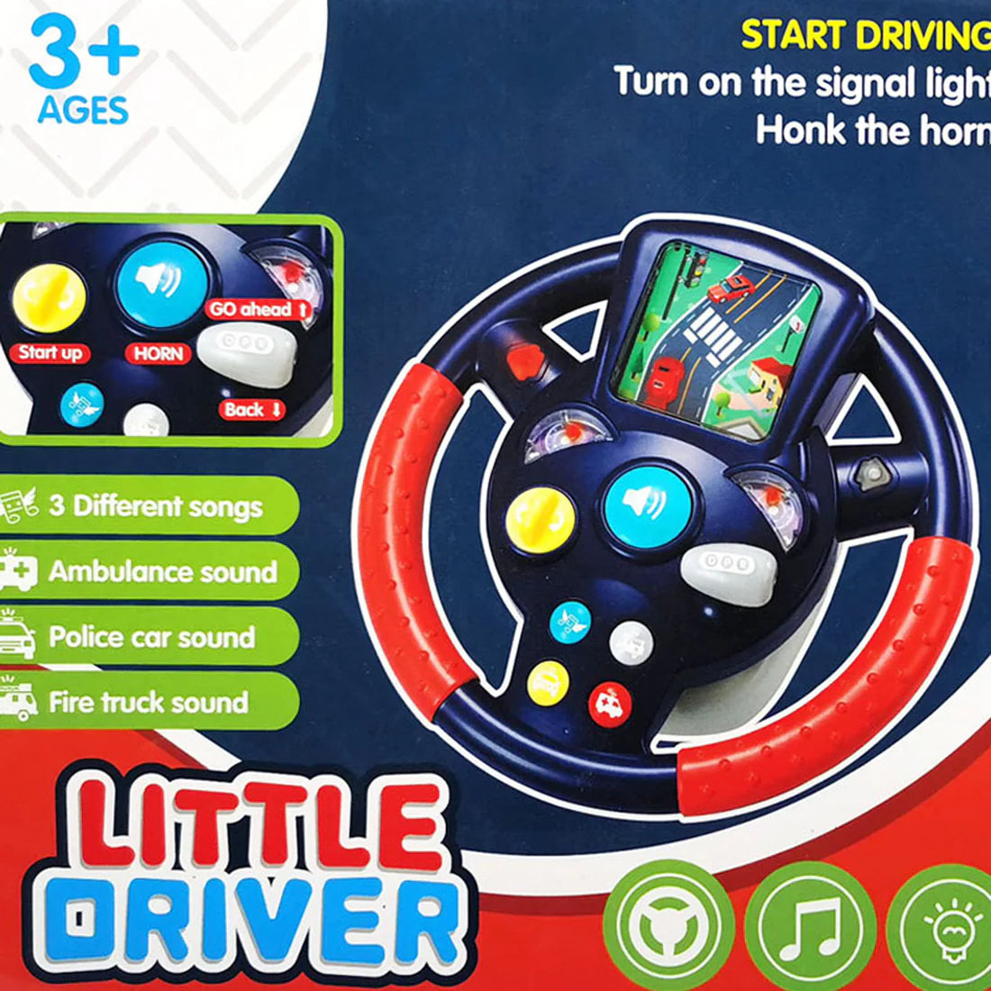 Little Driver Steering Wheel With Light, Music & Games