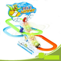 Electric Funny Penguin Track Set With Light & Music