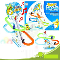 Electric Funny Penguin Track Set With Light & Music