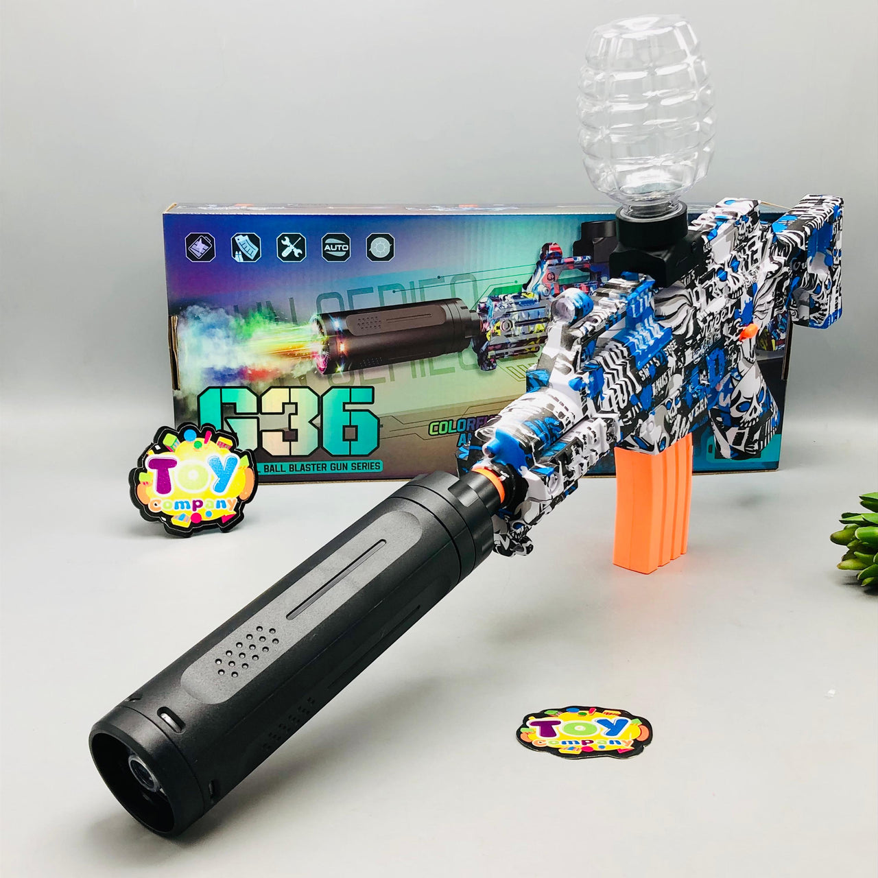 G36 Electric Water Bullet Shooting Gun With Smoke Silencer