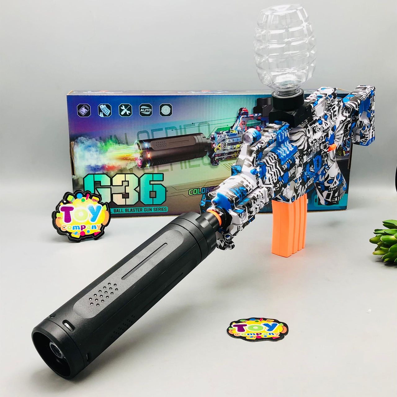 G36 Electric Water Bullet Shooting Gun With Smoke Silencer