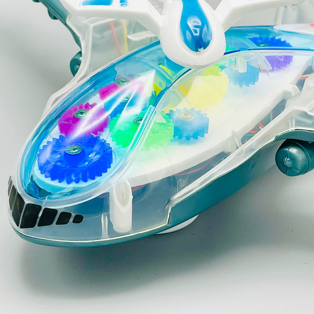 Battery-Operated Gear Plane with Lights and Sound