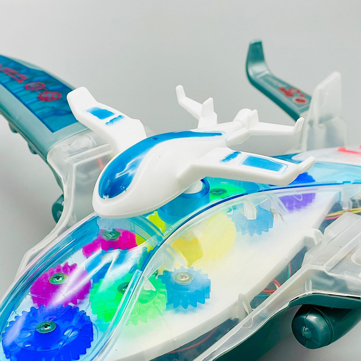 Battery-Operated Gear Plane with Lights and Sound