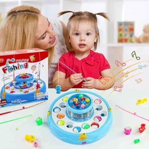 Electric Musical Two Pond Rotation Fishing Game