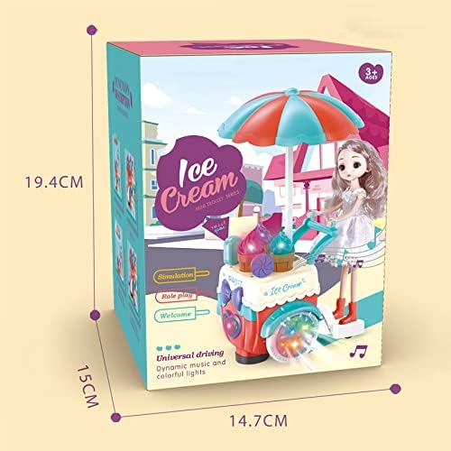 Battery Operated Girl Ice-cream Musical Trolley Toy