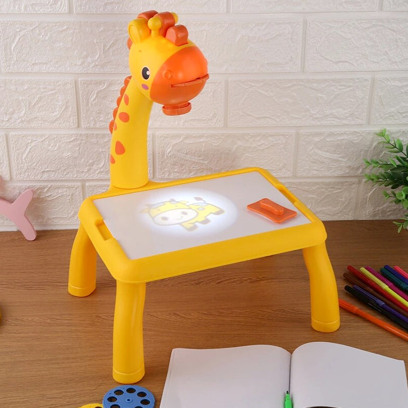 Giraffe Projection Painting Table with Music