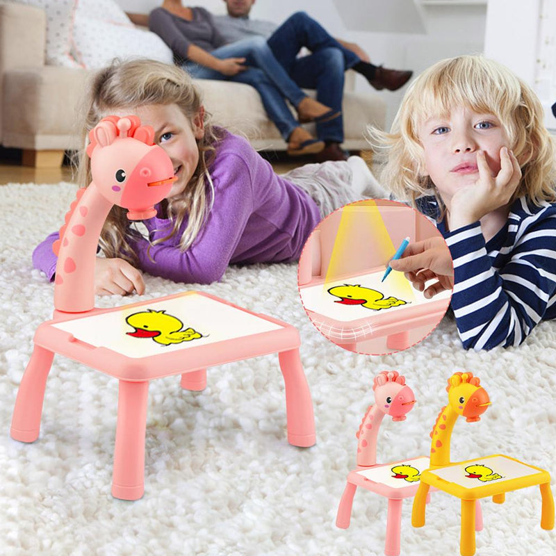 Giraffe Projection Painting Table with Music