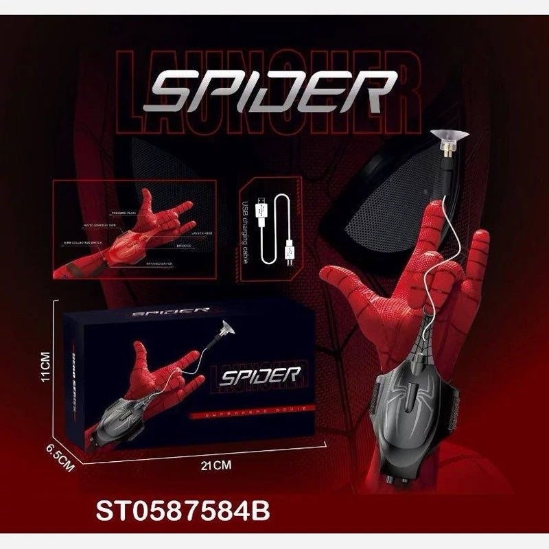 Rechargeable Spiderman Filament Launcher Shooter Glove