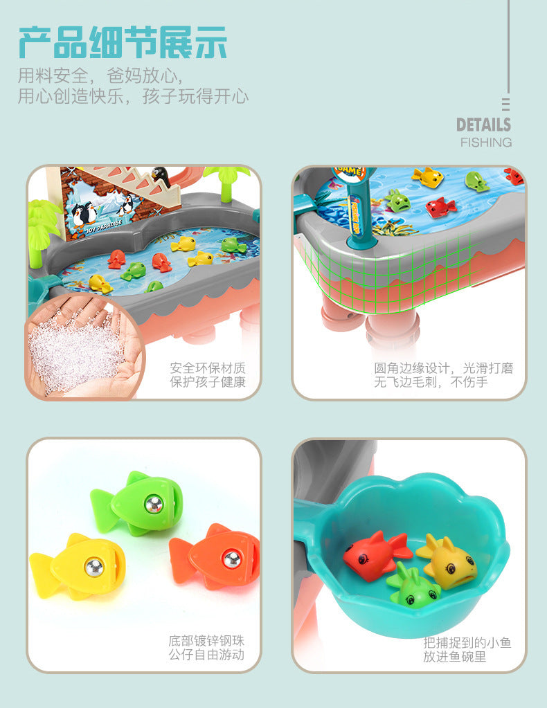 2 in 1 Penguin Slide & Fishing Game Set