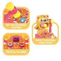 3 in 1 Tiger Shooting Whack a Mole Game