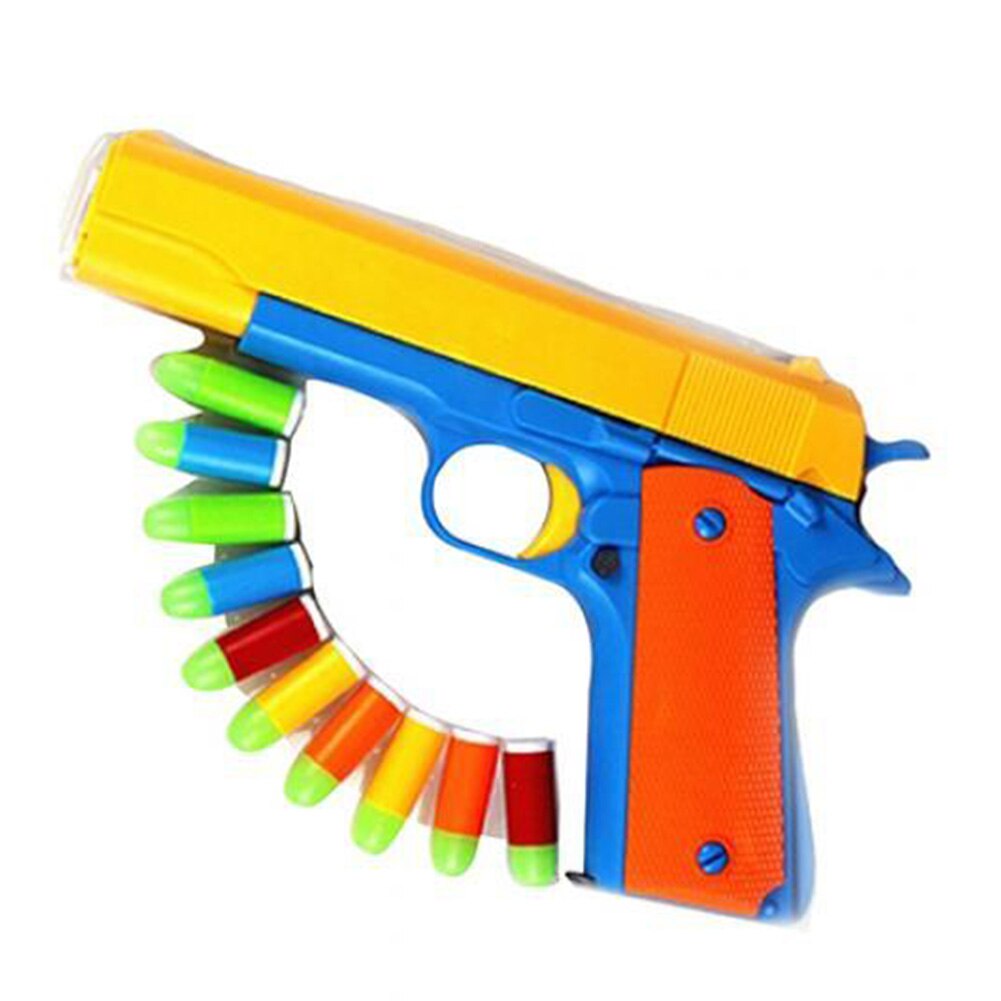Semi-Automatic Classic Gun Toy Pistol Soft Bullet Revolver