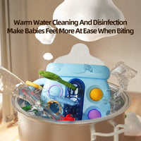 Baby Bottle Shaped Pull Rope & Teether Toy