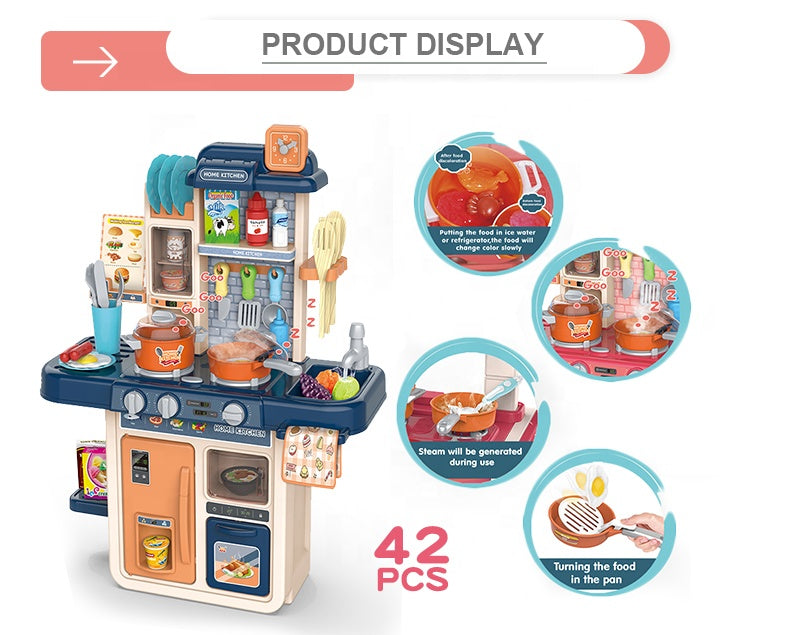 Pretend Play Simulation Kitchen Set 42pcs