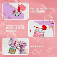 10 Holes Unicorn Crazy Automatic Bubble Gun
