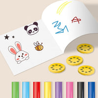 Kids Spaceship Pattern Painting Projection Table - Pink