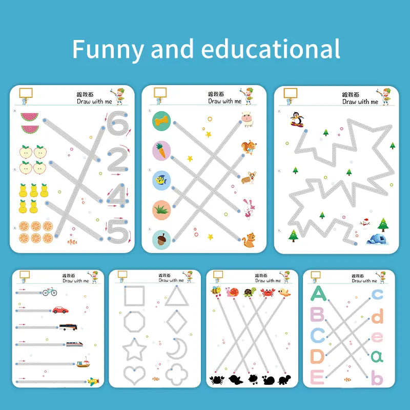 64Pcs Reusable Activity Tracing Book