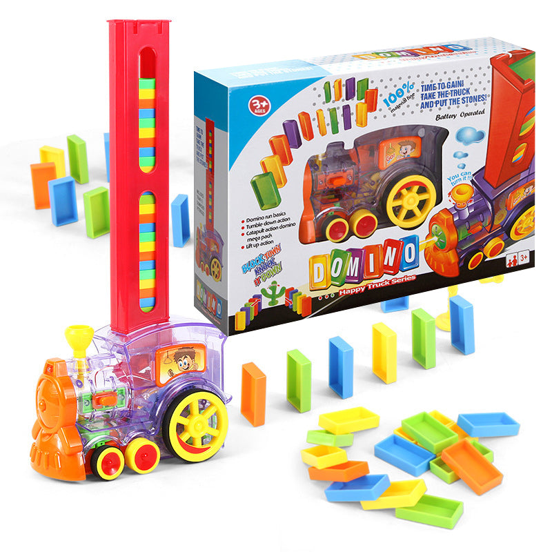 Domino Electric Train with 80 Pcs Domino