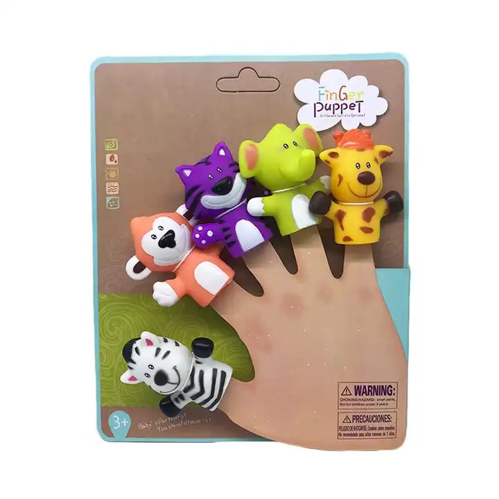 Cartoon Farm Animals Finger Puppet - 5 Pcs