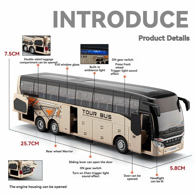 1:30 Diecast Double Decker Model Bus