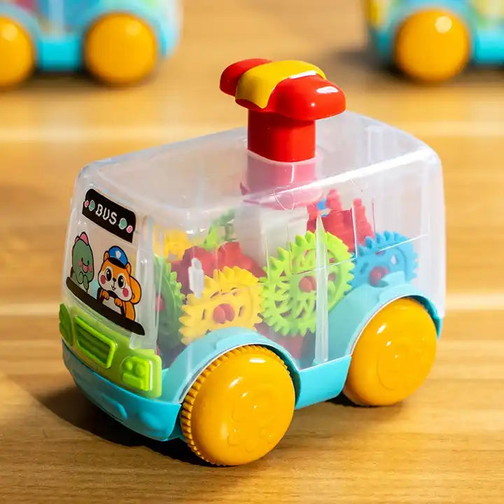 ABS Transparent Body Push & Go Gear Bus
