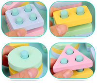 Wooden Geometry Shapes - 4 Columns Set