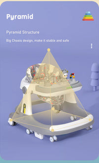 Multi-Functional Baby Walker-Gray