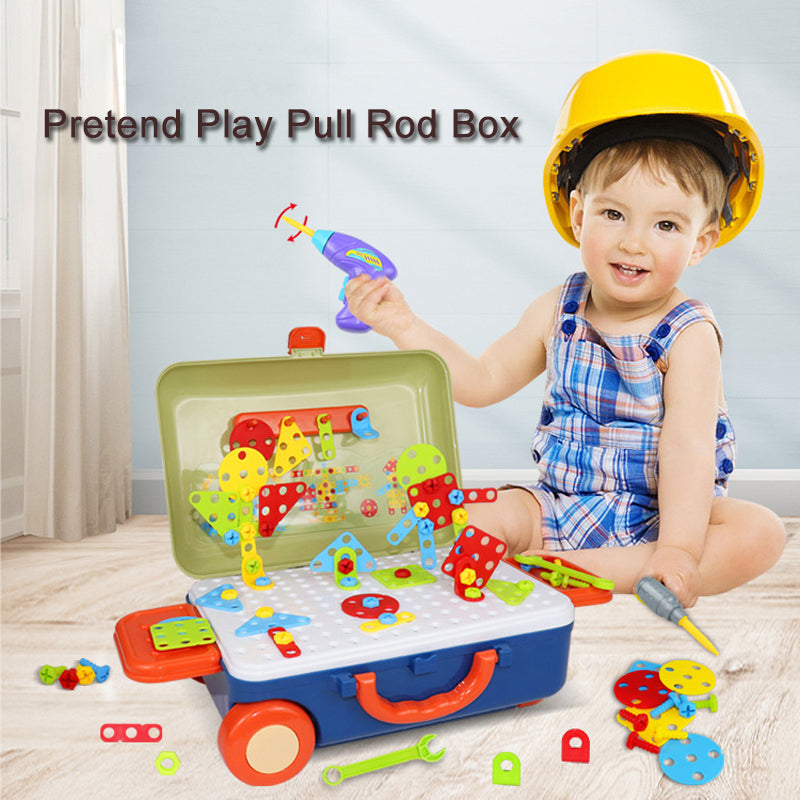 Pretend Play Realistic Creative Drill Tool Box